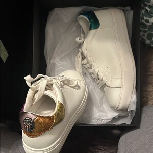 Kurt Geiger White Sneakers with Multicolor Metallic Accents